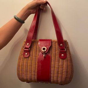 Kate Spade New York Red Wicker bag